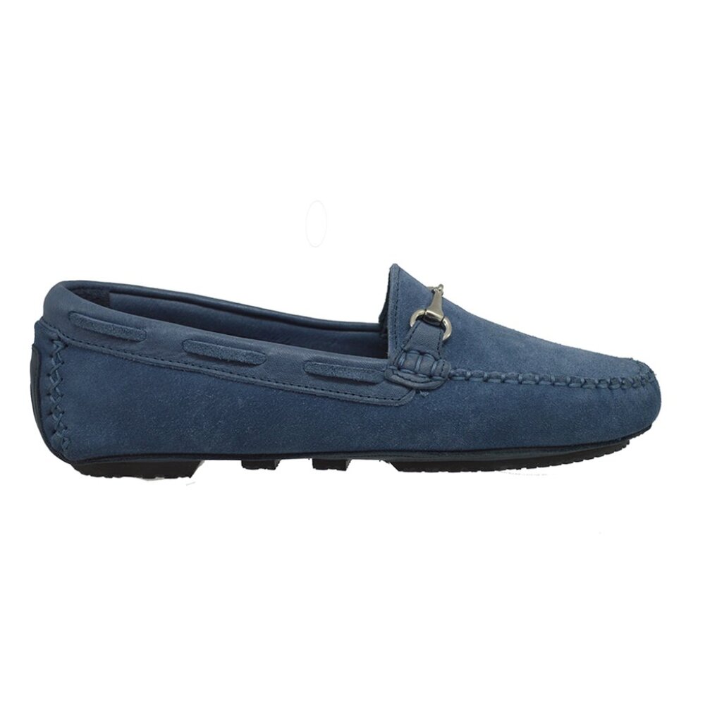 Toscana 4457 Ladies Suede Loafer Lt. Blue